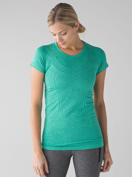 lululemon athletica Tops - Lululemon Swiftly Tech Short-Sleeve Tee Shirt 2.0 Hip Length in Heathered Jungle